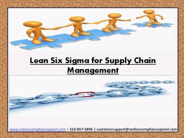 Lean Six Sigma for Supply Chain Management