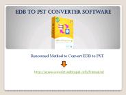 EDB to PST Freeware Tool