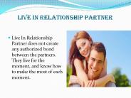 Live In Relationship Partner