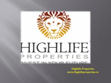Plots in Devanahalli NH7 Doddaballapur Bangalore India - Highlife Properties