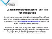 Canada Immigration Experts- Best Pals for Immigration