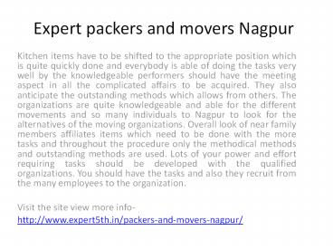 Reginal packers and movers Nagpur