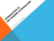 SEO Traning in Bangalore
