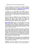 Best ways to communicate with friends PowerPoint PPT Presentation