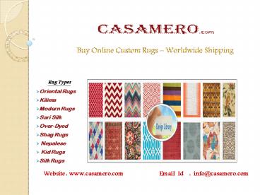 Casamero.com  - Custom Rugs Manufacturer