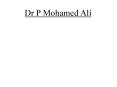 P Mohamed Ali_Profile Slide PowerPoint PPT Presentation