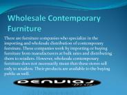 Wholesale Contemporary Furniture