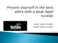 Stylish Peak Lapel Tuxedo PowerPoint PPT Presentation