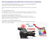 Importing Canon MXF files to FCP X flawlessly