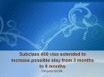 Subclass 400 visa extended to increase possible stay from 3 months to 6 months PowerPoint PPT Presentation