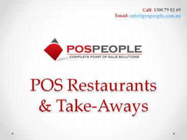 Restaurants Point of Sale System