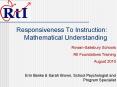 Responsiveness To Instruction: Mathematical Understanding PowerPoint PPT Presentation