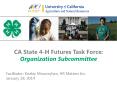 CA State 4-H Futures Task Force: PowerPoint PPT Presentation