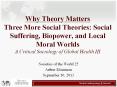 Why Theory Matters  Three More Social Theories: Social Suffering, Biopower, and Local Moral Worlds A Critical Sociology of Global Health III PowerPoint PPT Presentation