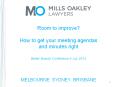 Room to improve? How to get your meeting agendas and minutes right Better Boards Conference 5 July 2013 PowerPoint PPT Presentation