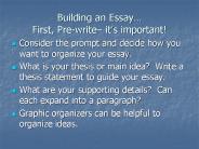 Building an Essay