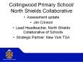 Collingwood Primary School/ North Shields Collaborative PowerPoint PPT Presentation
