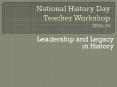 National History Day Teacher Workshop 2014-15 PowerPoint PPT Presentation