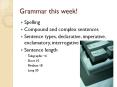 Grammar this week! PowerPoint PPT Presentation