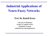 Industrial Applications of Neuro-Fuzzy Networks