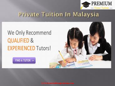 Private home tuition in ampang