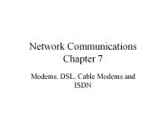 Network Communications Chapter 7