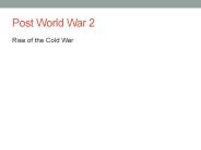 Post World War 2