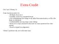 Extra Credit PowerPoint PPT Presentation
