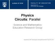 Physics Circuits: Parallel