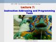 Instruction Addressing and Programming Tools PowerPoint PPT Presentation
