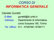 CORSO DI INFORMATICA GENERALE