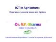 ICT in Agriculture: PowerPoint PPT Presentation