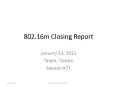 802.16m Closing Report PowerPoint PPT Presentation
