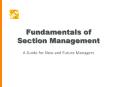 Fundamentals of Section Management PowerPoint PPT Presentation