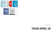 Thur april 10