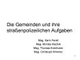 Die Gemeinden und ihre stra PowerPoint PPT Presentation