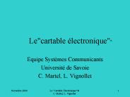 Le "Cartable Electronique"