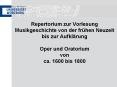 Repertorium zur Vorlesung Musikgeschichte von der fr PowerPoint PPT Presentation