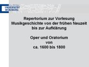 Repertorium zur Vorlesung Musikgeschichte von der fr
