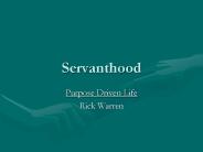 Servanthood