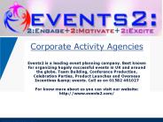 Corporate Events Agencies