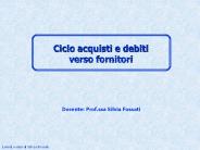 Il ciclo acquisti