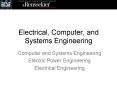 Electrical, Computer, and Systems Engineering PowerPoint PPT Presentation