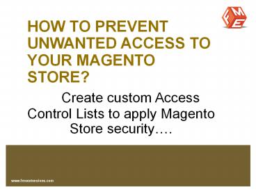 Magento  Block IP Address Module by FME