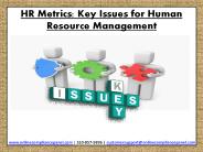 HR Metrics: Key Issues for Human Resource Management