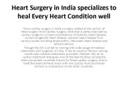 Heart surgery in india