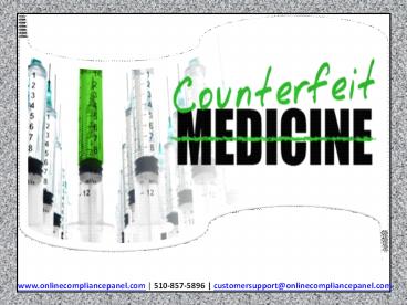 Counterfeit Medicine