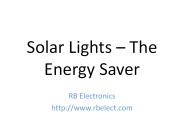 Solar Lights - The Energy Saver