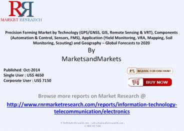 Precision Farming Market by Technology to 2020