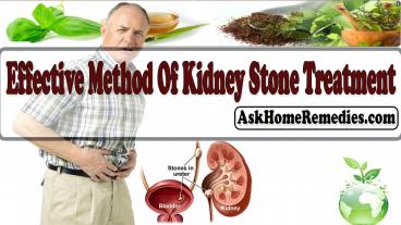 Effective Method Of Kidney Stone Treatment